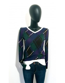 Iza Fabian , Multicolor , Designer Pullover aus feinen Strick.w02a.