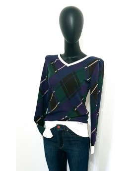 Iza Fabian , Multicolor , Designer Pullover aus feinen Strick.w02a.