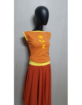 Iza Fabian Shirt Blume Orange Terra