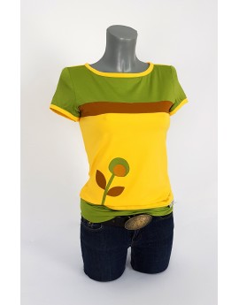 Iza Fabian Shirt Gelb Blume Olive