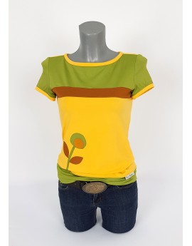 Iza Fabian Shirt Gelb Blume Olive