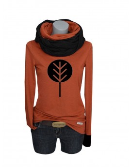 Iza Fabian,SET Longsleeve Loop -NOV11 - rost schwarz blume