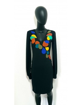 Iza Fabian, Elegante Kleid mit Bunten Blüten , A3