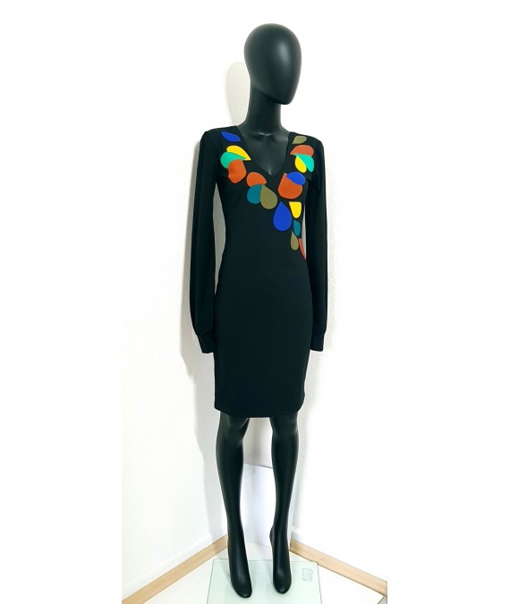 Iza Fabian, Elegante Kleid mit Bunten Blüten , A3