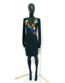 Iza Fabian, Elegante Kleid mit Bunten Blüten , A3