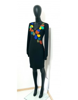 Iza Fabian, Elegante Kleid mit Bunten Blüten , A3