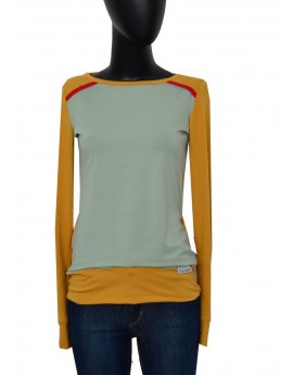 Iza Fabian - Longsleeve MID 6 damen women mode designer shirt gelb mustard fashion red rot