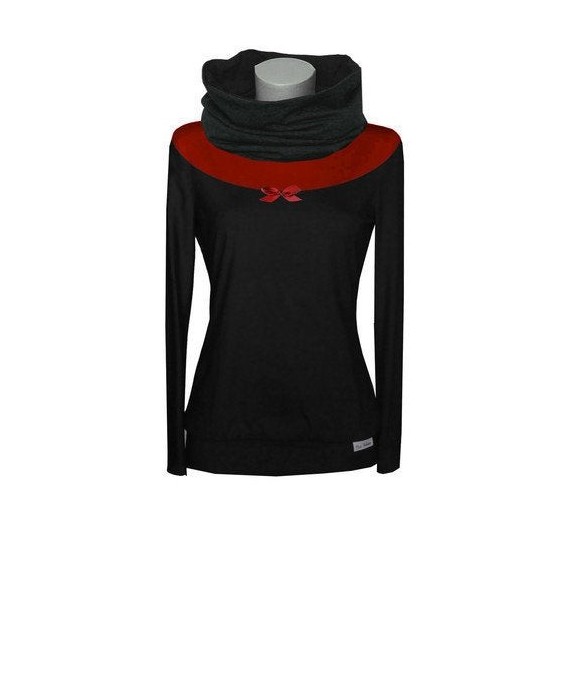 Iza Fabian - Sweat Hoodie - NOV16 - schwarz rot pullover damen women red black sweater ladies designer