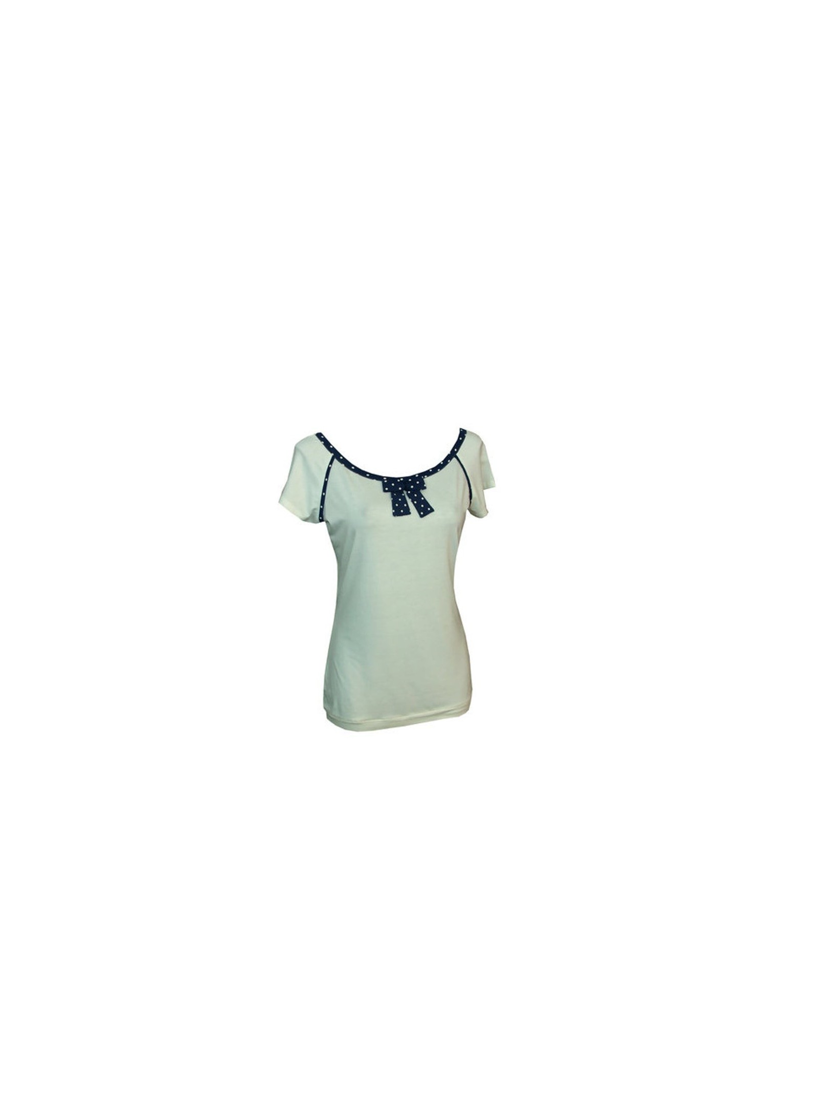 Iza Fabian - Shirt - DOTS 1 - weiß white punkte women damen blau blue bluse blouse