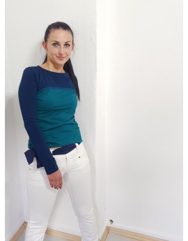 Iza Fabian Shirt - AGA3 - damen women longsleeve pullover sweater petrol uni blau navy